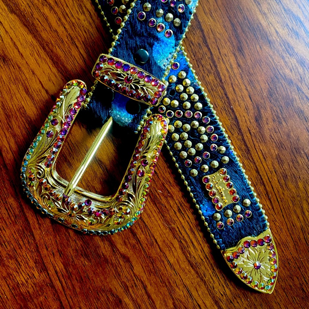 B.B Simon Men's Crystal Belt